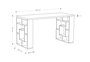 Hanah Home Maze Escritorio de Estudio Blanco y Roble Oscuro